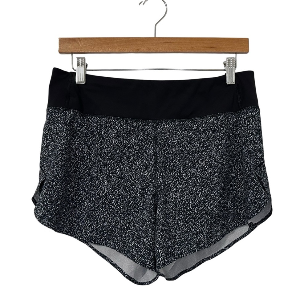 Athleta Womens Run With It 3.5" Shorts Sz Small Static Black Lined Athletic